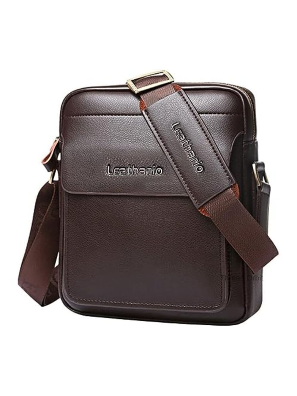 Vegan Leather Crossbody Shoulder Messenger Bag Adjustable Strap Work Travel
